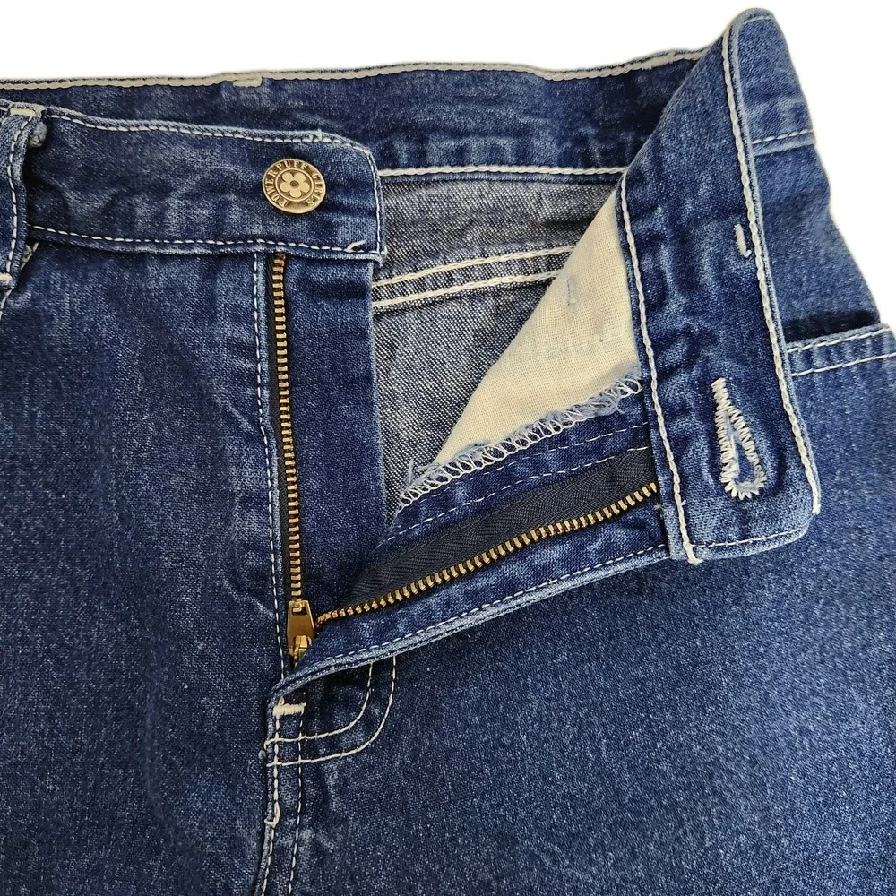 Rare Y2K‎ Powerpuff Girls Denim Capri Jeans Embroidered Cartoon Network Size 12